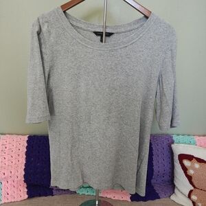 Banana Republic Heather Gray Short Sleeve Top